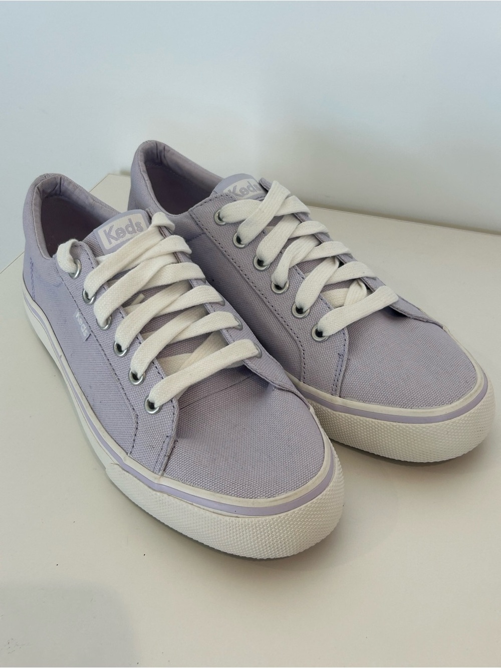 Keds Lavender Canvas Lace Up Sneakers Low Top Casual Shoes Women’s 8